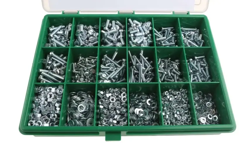 2370件鋼制槽形驅動螺釘/螺栓、螺母和墊圈套件
